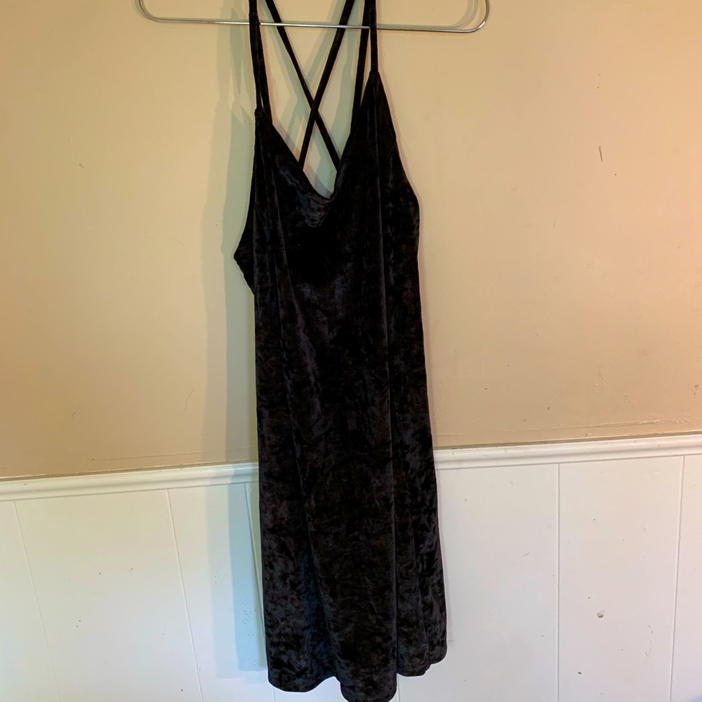 Velvet straps dress